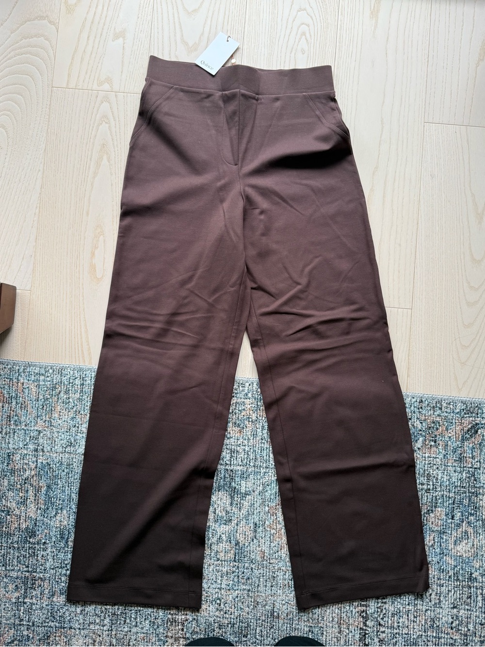 Quince Ultra-Stretch Ponte Wide Leg Pants in Espresso - Size Medium - Picture 2 of 9